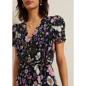 Phase Eight Azalea Print Fil Coupe Dress